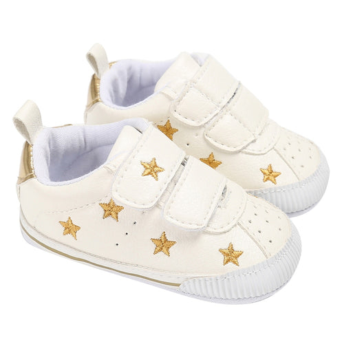 Boys Girls Sneaker Gold Stars Walkers Shoes
