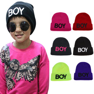 Children Kids Letter Boy Beanie Baby Caps