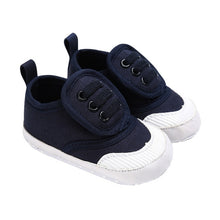 Load image into Gallery viewer, Canvas Soft Sole Newborn Infant Crib Shoes