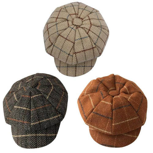 Beret Cap Stripe Print Boys Girls Hats