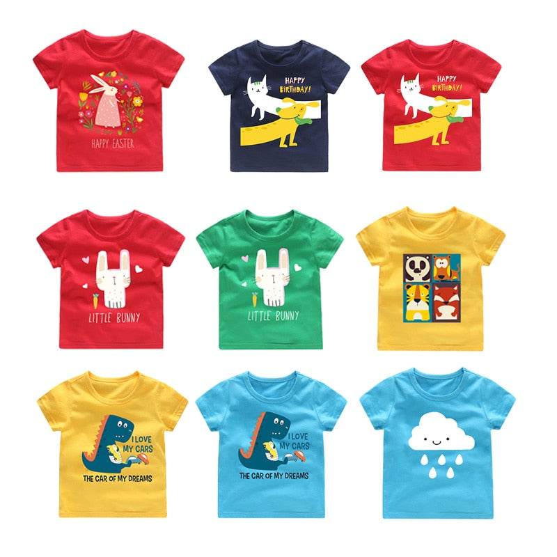 Girls Summer T-shirt Children Short