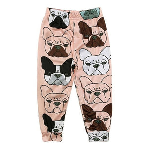 Cartoon Animal Printed Soft Trousers