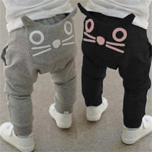 Waist Sweatpants Cotton Boys Girls Loose Pants