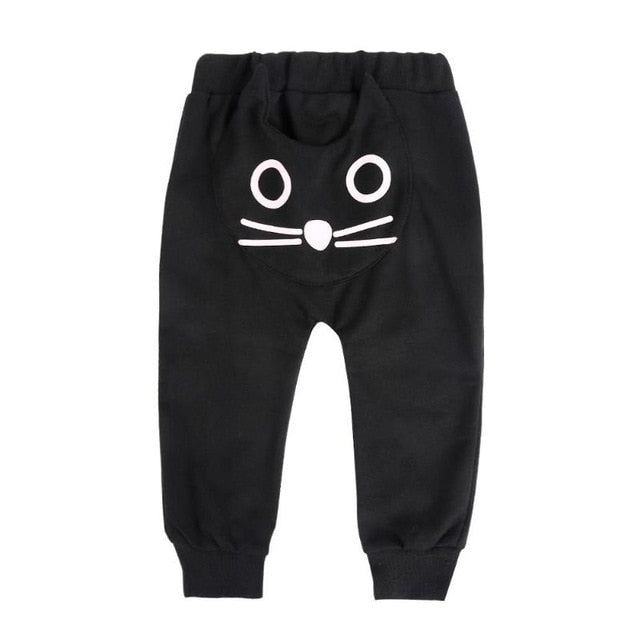 Waist Sweatpants Cotton Boys Girls Loose Pants