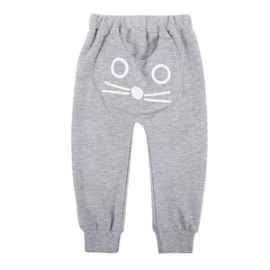 Waist Sweatpants Cotton Boys Girls Loose Pants