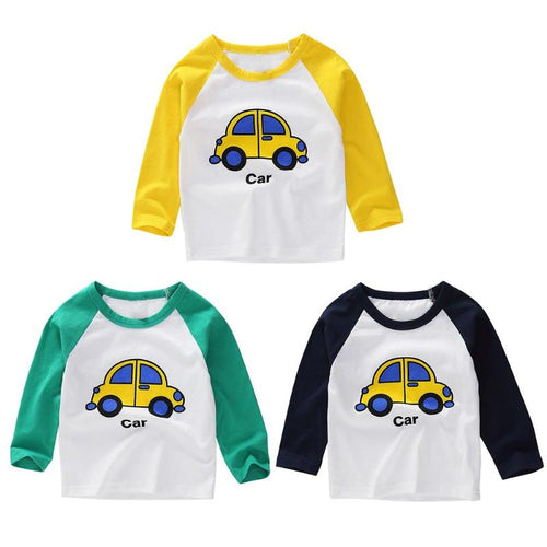 Cartoon Pattern Children T-shirt Long Sleeve