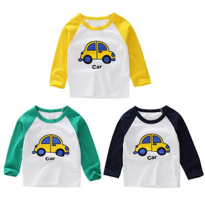 Cartoon Pattern Children T-shirt Long Sleeve