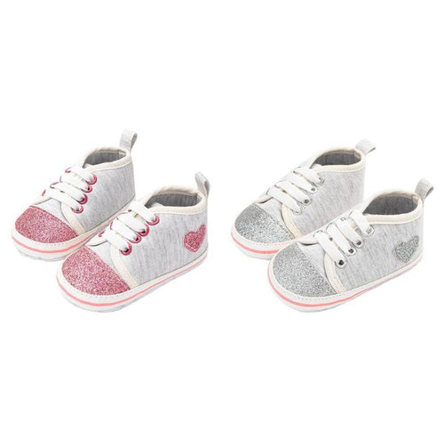 Baby Boys Girls Heart Sequins Shoes