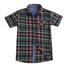 Load image into Gallery viewer, Baby Boys Plaid Casual Shirt Turn Down