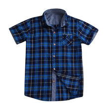 Load image into Gallery viewer, Baby Boys Plaid Casual Shirt Turn Down