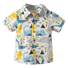 Load image into Gallery viewer, Short Sleeve Basic Boys Shirt Cartoon