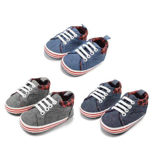 Baby Prewalker Canvas Shoes Soft Soles